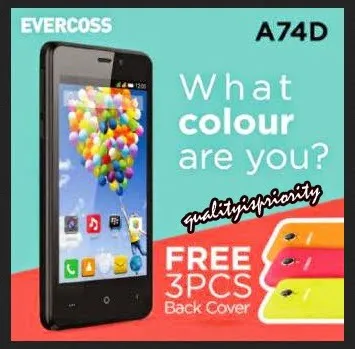 Evercoss A74D Smarthphone Ber OS Android Kitkat Dengan Harga Berkisar 700 Ribuan